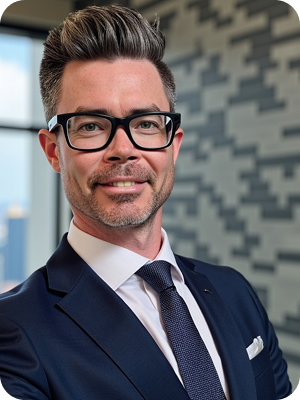 Professional AI-generated headshot example from Sleek & Chic collection showing fashion-forward personal branding photos - sample 4